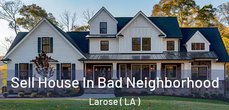  Sell House In Bad Neighborhood Larose ( LA )